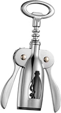 IMIKEYA Reusable Zinc Alloy Wing Corkscrew Wine Opener Cap Remover Manual Bottle Opener for Home Bar Picnic and Party Use
