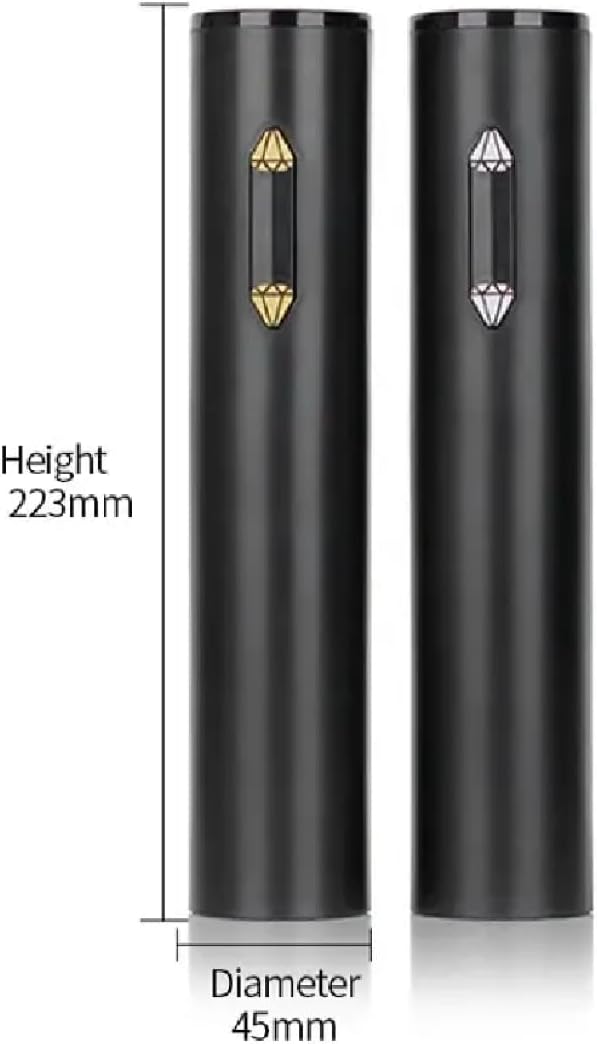 Electric Wine Opener - Compact Wine Opener, Soft Grip Battery-Operated, Fits All Cork Types - Sleek Design, Electronic Bottle Opener, Ideal for Parties & Wine Lovers, Black/Gold