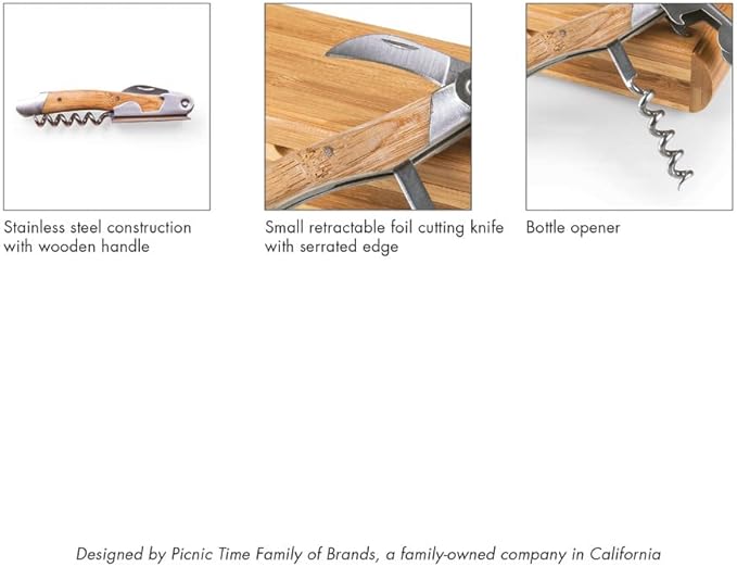 PICNIC TIME NCAA LSU Tigers Elan Deluxe Waiter's Corkscrew in Gift Box