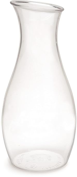 Carlisle FoodService Products Cascata Carafe for Water, Juice, and Wine for Kitchen and Restaurant, Polycarbonate, 52 Ounces, Clear, (Pack of 12)
