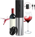 Electric Wine Opener Rechargeable, Automatic Wine Bottle Openers with Foil Cutter and USB Cable, Gift Wine Corkscrew for Home Kitchen Party Bar - Stainless Steel, One-click Button