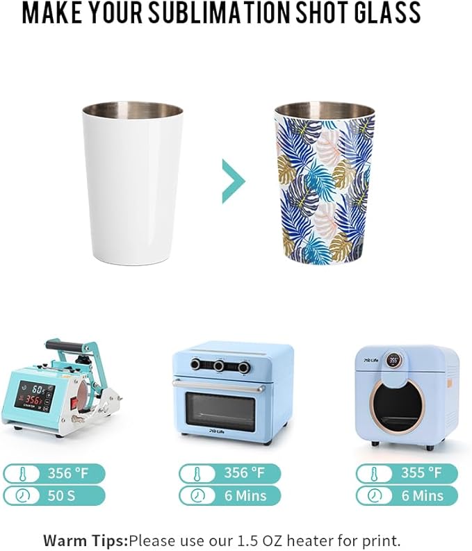 PYD Life 12 Pack 2 OZ Sublimation Shot Mugs Tumblers Blanks Bulk White Mini Wine Tumbler Stainless Steel Tumblers Cups without Lid and Straw for Sublimation Oven Printing