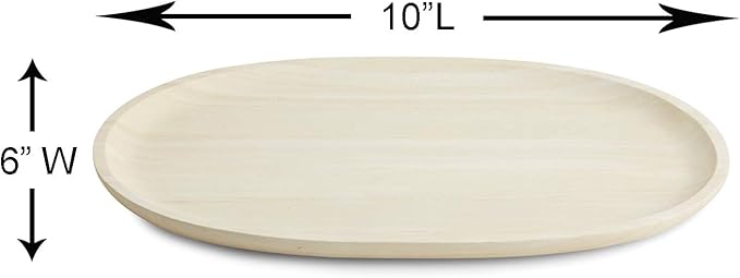 Woodard & Charles Set of 4 Personal Serving Trays – Perfect for Charcuterie, Breakfast Baked Goods, Sushi, Crudites