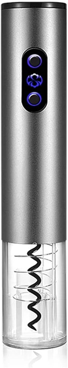 Electric Wine Opener, Battery Operated Wine Bottle Openers One-click Button Reusable Automatic Wine Corkscrew Remover for Wine Lovers Gift Home Kitchen Party Bar Wedding,Gray