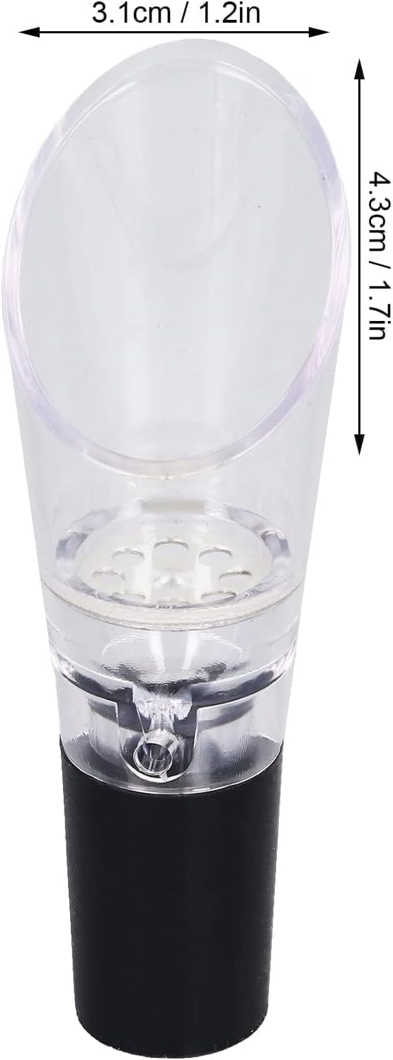 8PCS Wine Aerator, Wine Filter Wine Pourer Spout Wine Aerator Pourer Spout Portable Wine Aerating Wine Aerator Decanter Spout (Silver)