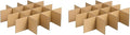 2PCS Moving Box Dividers, Cardboard Glass Packing Kit for Glasses and Dishes, Corrugated Dish Storage Organizer for China Plates and Wine Glass, 16 Cell Grids, 13.17 x 3.14 Inch