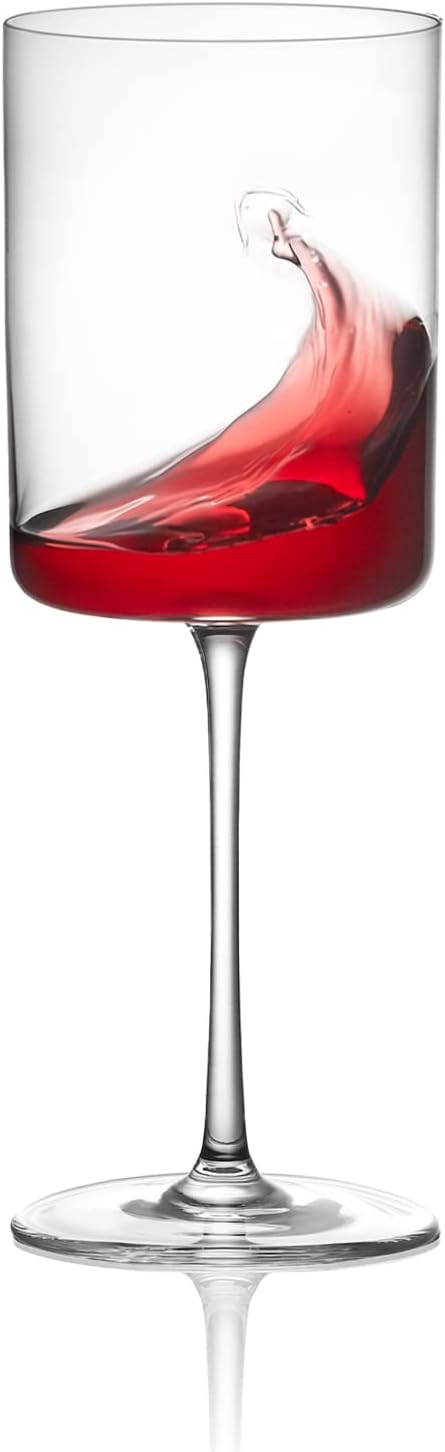 RONA Medium 42 Wine Glass | 14 oz. | Set of 6 | Medium Collection | White and Red Wine Glass Set | Crystalline Glass | Ideal for Home, Restaurant, Party, Wedding, Champagne | Made in Europe |