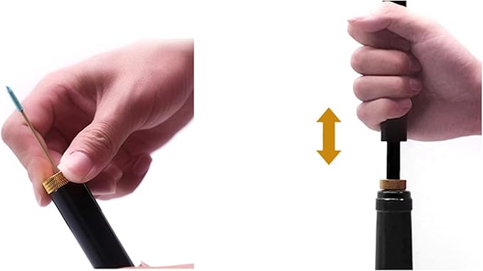 Thereisno Air Pressure Pump Home Wine Bottle Opener Portable Stainless Steel Pin Remover Corkscrew 3 Colors for Wine Lovers Party Wine Opener