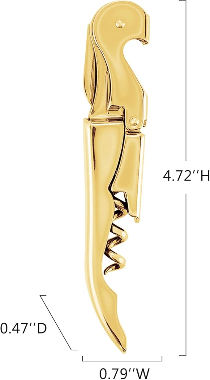 Mirage Corkscrews Wine Key Double Hinge Wine Opener Waiter Corkscrews 2PCS Gold + Rainbow