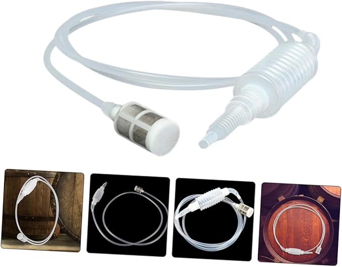 KICHOUSE 2pcs Reusable Siphon Tube Hose Filter for Wine Aerator Home Brewing Brew Wine