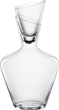 Spiegelau Definition Crystal Wine Decanter with Stopper, Elegant Carafe for Red and White Wine, Modern Glass Pitcher for Wedding Gifts, Housewarming, Home Bar, Hosting, 33 oz (1 L), Set of 1
