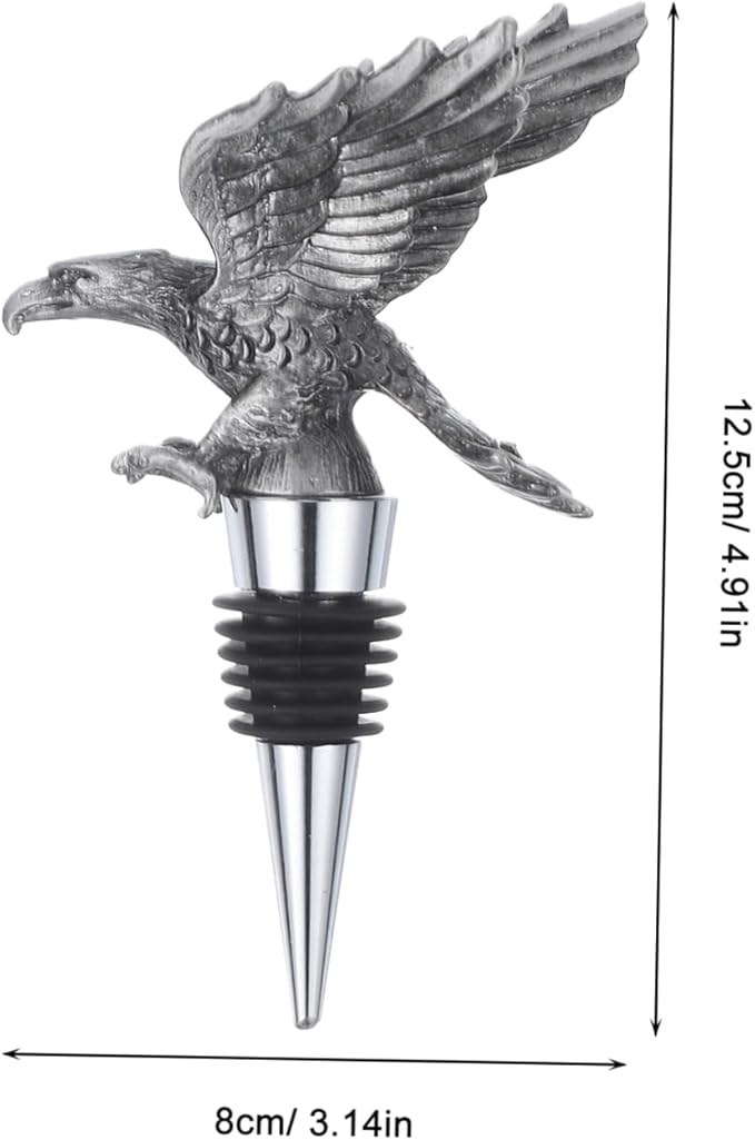 Ciieeo Eagle Head Wine Bottle Stopper Wine Sealer Easy Insert Remove Design for Home and Party Use Creative Eagle Shape