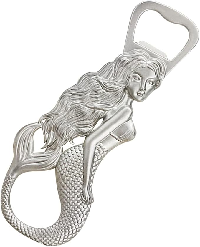 Mermaid Bottle Opener - Heavy Duty Beer Openers Fridge Magnet, Vintage Rustic Style Wine and Cap for Christmas, Home Party,Life Decor Kitchen