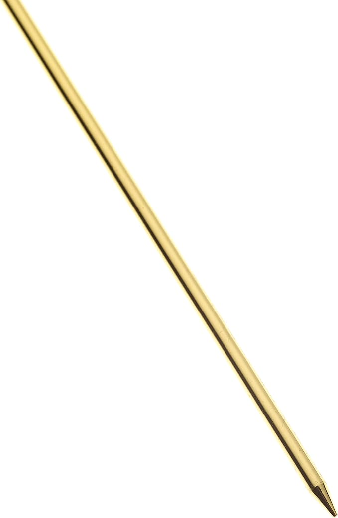 Barfly Cocktail Picks, Circle, Gold Plated, Set 12, 4.5"