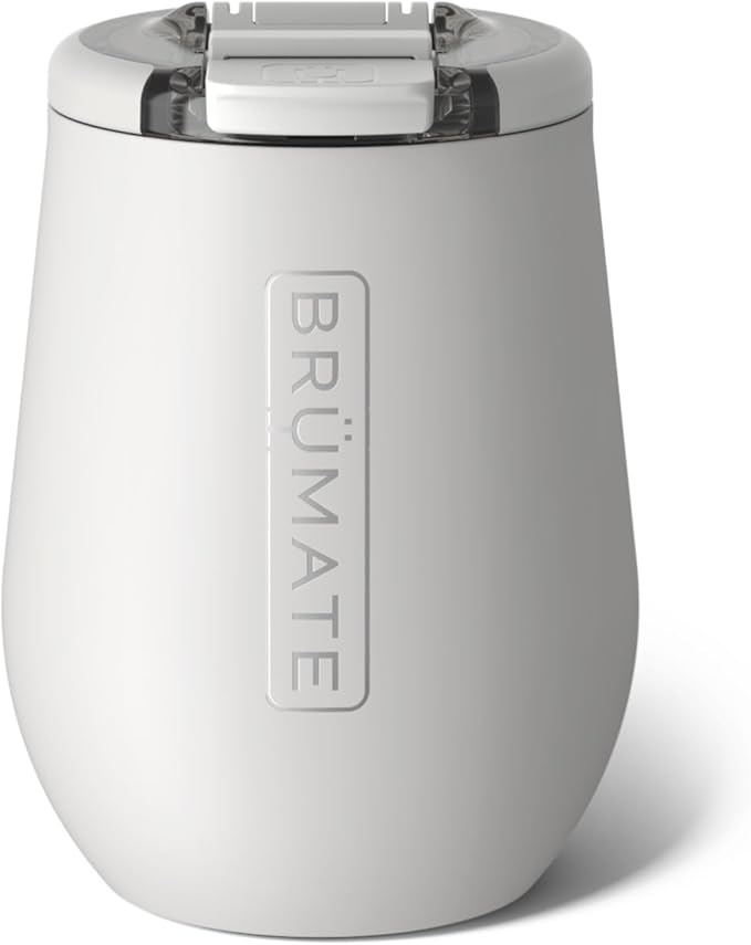 BrüMate Uncork'd 14oz 100% Leakproof Insulated Wine Tumbler | Locking Lid | Insulated Stainless Steel Wine Glass | Perfect For Travel & Outdoors | BPA-Free (Dune)