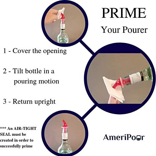 Measured Pourer - Liquor Bottle Pourers - Collared - (3pk) Made 100% In The USA. Bar Spouts That Don't Leak - No Cracks, Just A Perfect Cocktail Pour Everytime. Great for Wine Too! (2oz)