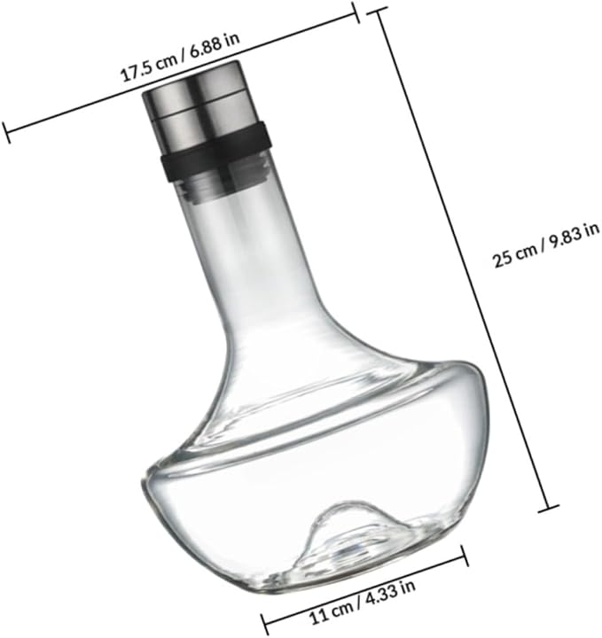 SUPVOX 1000ml Handheld Glass Wine Decanter Brandy Decanter Fast Aerator Drink Distributor for Bar and Home Use