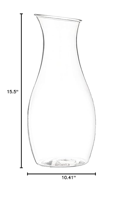 Carlisle FoodService Products Cascata Carafe for Water, Juice, and Wine for Kitchen and Restaurant, Polycarbonate, 52 Ounces, Clear, (Pack of 12)