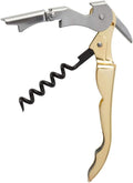 Duo Lever Corkscrew Gold Plated Handle Non-stick Coated Spiral