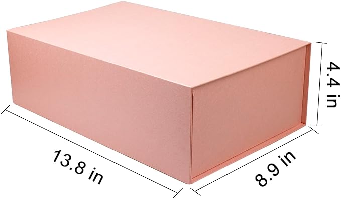 YINUOYOUJIA Large Gift Boxes with Magnetic Lid (pink, 1 Count (Pack of 3))