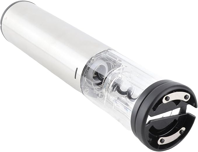 Electric Wine Opener, Automatic Wine Bottle Opener with LED Light, Battery Operated Corkscrew for Party Camping, Stainless Steel and PC Portable Wine Opener