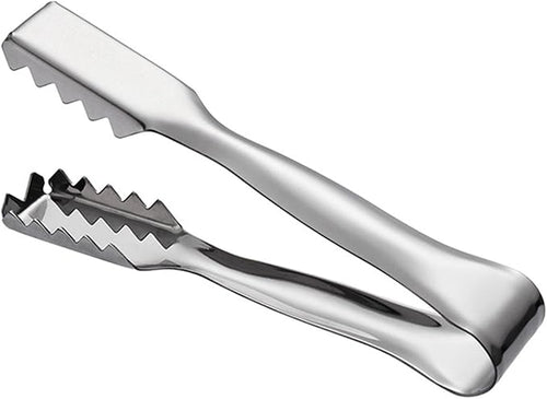 2Pcs Ice Tongs for Jumbo Ice Balls and King Cubes, Stainless Steel Ice Tongs for Ice Bucket with Serrated for Cocktails Whiskeys Drink Coffee