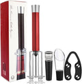 Wino on the go Wine Opening Set,Air Pressure Pump Wine Bottle Opener,Easy Cork Remover Corkscrew,Corkscrew Wine Opener Wine Opener Aluminum Alloy Handle(Red)