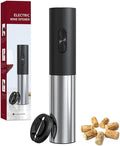 Electric Wine Opener Battery Operated Wine Bottle Openers with Foil Cutter One-touch Button Reusable Automatic Wine Corkscrew Remover for Home Kitchen Party Bar Restaurant