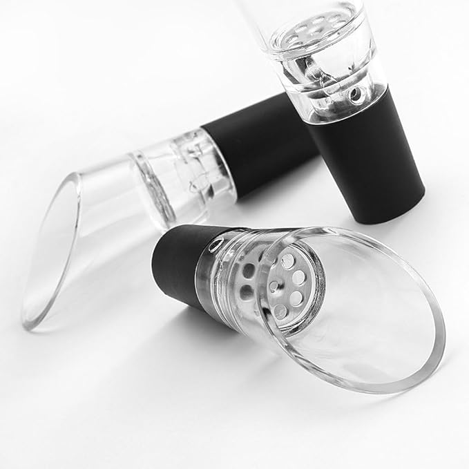 3 Pcs Premium Wine Aerator Pourers Spout – Wine Decanter Instant Wine Enhancer with No Drip Spout Elevate Flavor & Aroma Compact & Portable Ideal Gift for Wine Enthusiasts