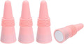 MECCANIXITY 4Pcs Wine Stoppers High Temp Silicone Plug T Shaped Wine Bottle Stopper Wine Outlet Cap Bottle Cover, Nordic Pink