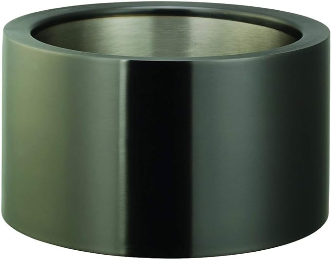Service Ideas PT2BSDT Double Wall Party Tub, Beverage and Wine Chiller Ice Bucket, Round, Stainless Steel, 1.5 Gallon, Dark Tungsten