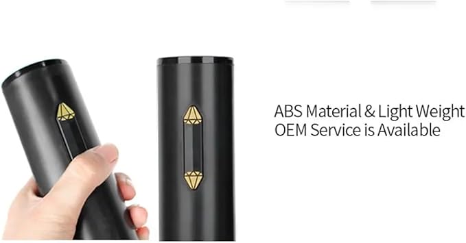 Electric Wine Opener - Compact Wine Opener, Soft Grip Battery-Operated, Fits All Cork Types - Sleek Design, Electronic Bottle Opener, Ideal for Parties & Wine Lovers, Black/Gold