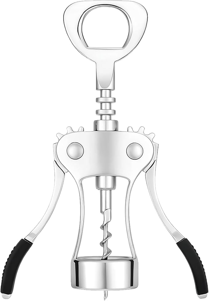 Premium Wing Wine Opener Corkscrew, Zinc Alloy Multi-Use Bottle Opener for Home & Bar