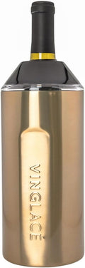 Vinglacé Wine Bottle Chiller- Portable Champagne Insulator- Stainless Steel Wine Cooler Sleeve - Keeps Wine Cold (Copper)