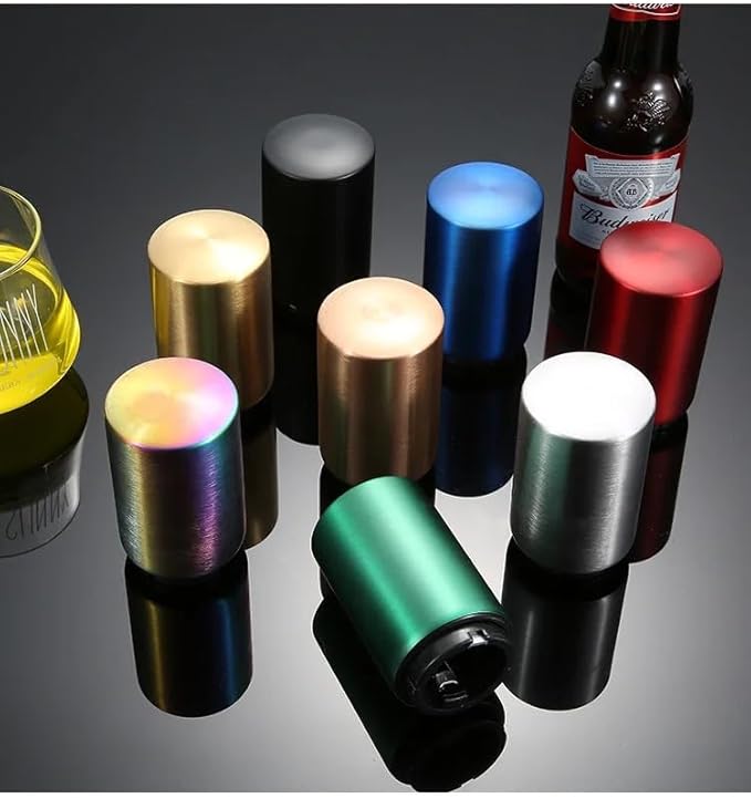 Automatic Stainless Steel Bottle Opener Push Down (Gold)