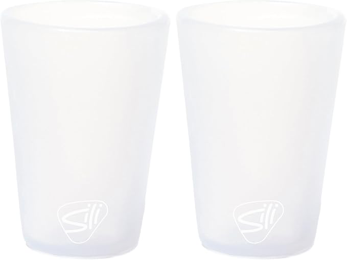 Silipint 1.5oz Silicone Shot Glasses – Pack of 2 Unbreakable, BPA-Free, Non-Toxic, Dishwasher & Freezer Safe Cups – Colored Shot Glasses for Cold Beverages, Cocktails, Travel, Party (Icicle)