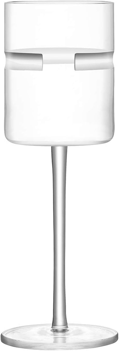 LSA International Horizon, Set of 2 White Wine Glass 8.8 Fl Oz, Clear/Cut, Glass