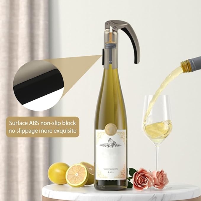 Champagne Bottle Opener, Portable Zinc Alloy Bar Jar Cork Puller Champagne Corkscrew, Professional Best Kitchen Sparkling Wine Bottle Lovers Waiters Corkscrew Opener(SIZE:opener)