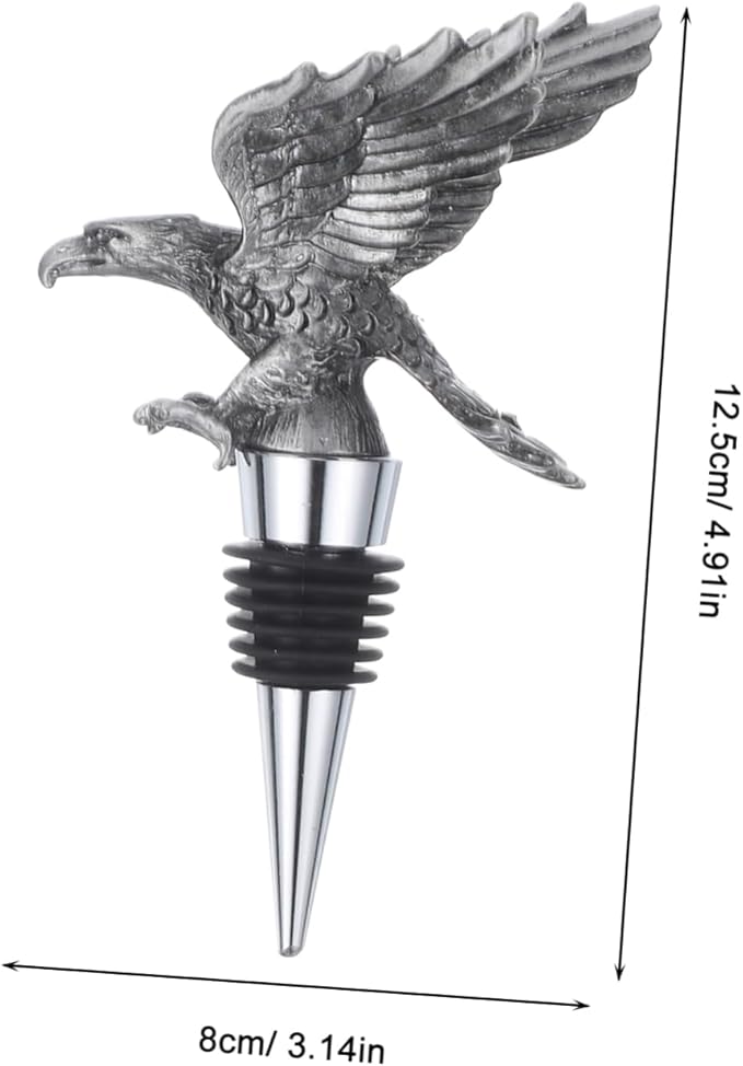 MAGICLULU Eagle Head Wine Bottle Stopper Elegant Wine Sealing Plug for Parties and Reusable Fits Standard Bottles Unique Decorative Accessory