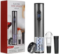Electric Wine Opener Gift Set with Aerator & Pourer, Foil Cutter, Vacuum Preservation Stopper, Rechargeable, Wine accessories for Home and Bar.