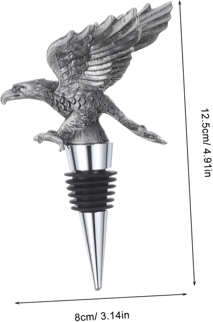 Healifty 1pc Eagle Head Shape Wine Stopper Creative Eagle Bottle Stopper for Wine Reusable Strong Sealing Easy to Clean