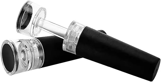 RLECS 5PCS 82x25x15mm Plastic Vacuum Wine Stopper Saver Pump Food Safe Silicone Cap Suitable for Standard Wine Bottle