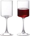 KAMMAK Wine Glasses Set of 2, 13.53 oz Hand Blown Bordeaux Wine Glasses, Thin Rim & Long Stem, Perfect for Red & White, Daily Use, Wedding or Birthday Gift with Gift Box, Fully Clear