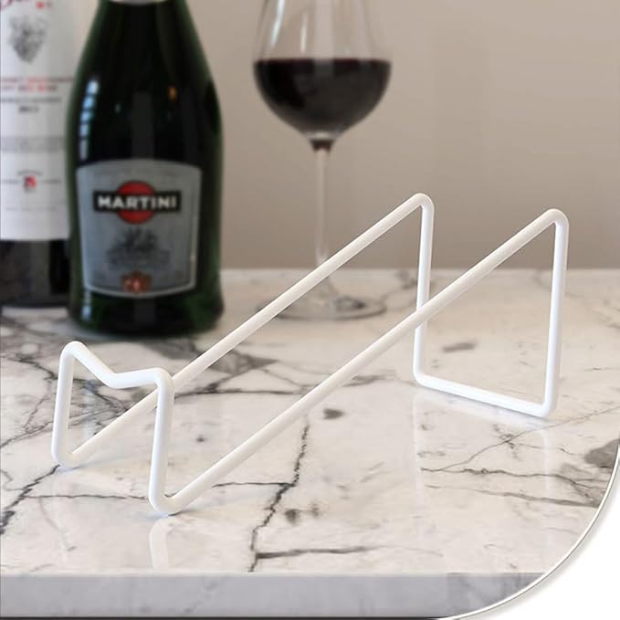 10 Pcs Metal Wine Rack Freestanding -Tabletop/ Countertop Wine Rack Holder - Wine Bottle Storage Rack, Party Wine Holder Stand, Unique Wine Gifts and Accessories for Wine Lovers (White)