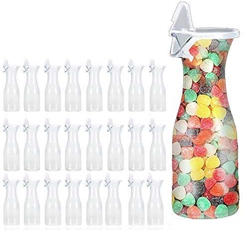 Tiger Chef 20 Ounce Clear Acrylic Carafe With Spout And Lid Serving Wine Juice Beverage Decanter Jar BPA free 24 Pack