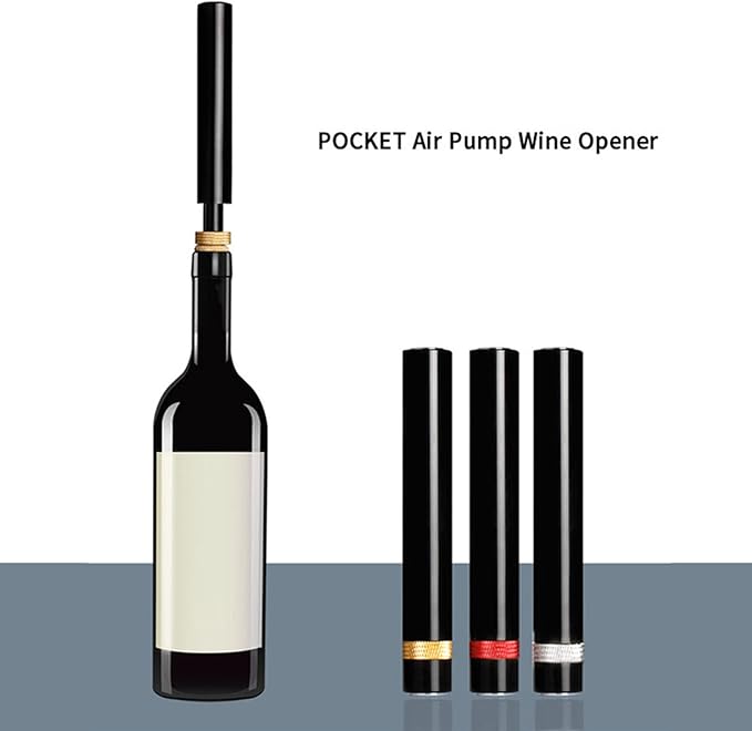 Thereisno Air Pressure Pump Home Wine Bottle Opener Portable Stainless Steel Pin Remover Corkscrew 3 Colors for Wine Lovers Party Wine Opener