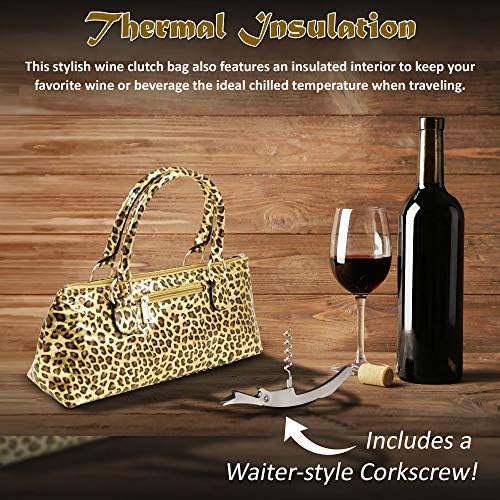 PRIMEWARE Cheetah Wine Clutch