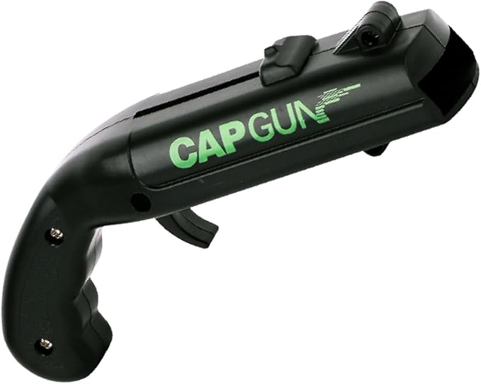 Bottle Cap Shooting Gun (Solid Black) – Fun Beer Bottle Opener Tool That Launches Caps, Lightweight Plastic Shotgun Design for Parties, BBQ, Bar Games, Father’s Day Gift for Men