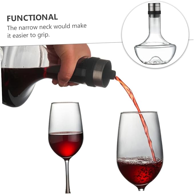 1pc Hand-held Fast Wine Decanter Hand Blown Glass Aerator for Enhancing Wine Flavors for and Entertaining