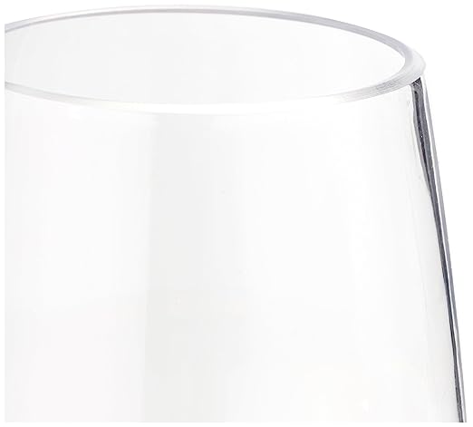 Carlisle FoodService Products Alibi Wine Glass for Restaurants, Catering, Kitchens, Plastic, 8 Ounces, Clear